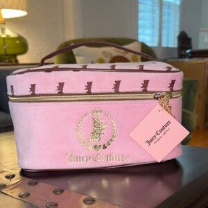 Juicy Couture Pink Travel Case with Gold Accents